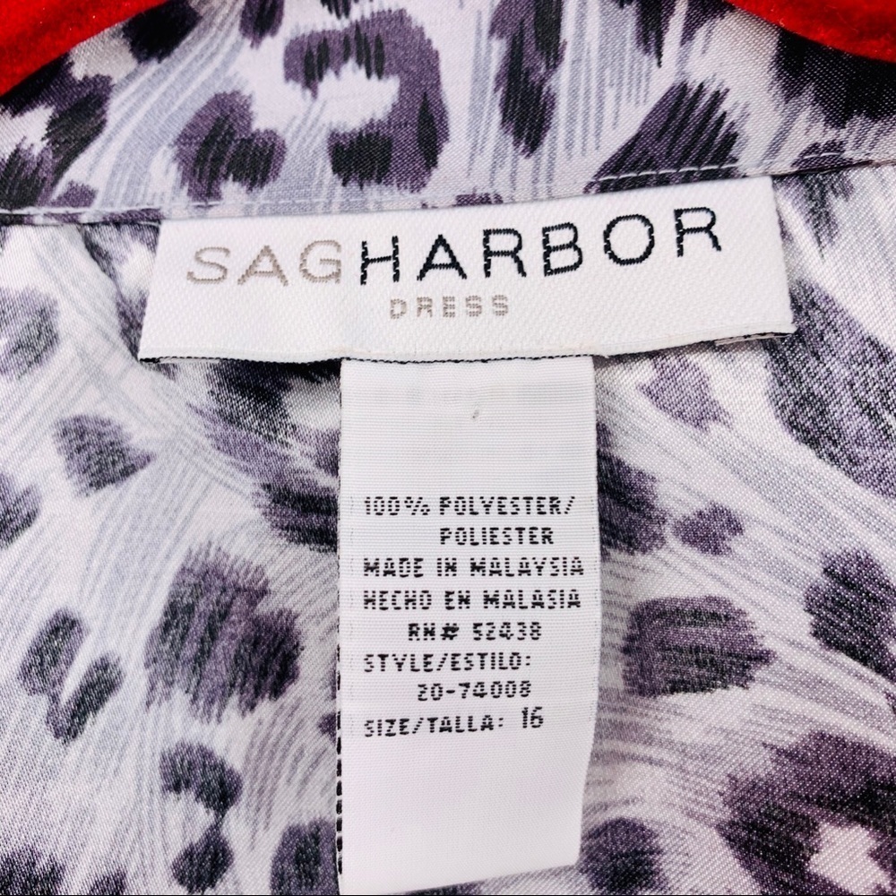 Sag Harbor Gray Animal Print 3/4 Sleeve Jacket 16 - Picture 7 of 7